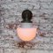 Vintage Industrial White Opaline Glass, Brass, and Cast Iron Sconce, Image 8