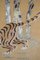 Grande Tapisserie Antique en Soie Brodée d'un Tigre Chasse au Cerf, 1890s 10