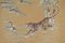 Grande Tapisserie Antique en Soie Brodée d'un Tigre Chasse au Cerf, 1890s 2