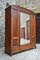 Antique French Art Nouveau Wardrobe in Carved Walnut with Blooming Shrubs Theme by Louis Majorelle 2