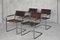 Bauhaus Leather Model MG5 Cantilever Side Chairs by Centro Studi for Matteo Grassi, 1960s, Set of 4 1