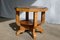 Art Deco Octagonal Coffee Table in Walnut & Marble Top with Geometric Inlays, 1920s 2