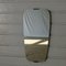 Vintage Frameless Mirror with Brass Application 1