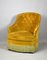 French Button Back Boudoir Armchair, 1950s, Image 1