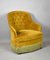French Button Back Boudoir Armchair, 1950s, Image 8
