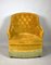 French Button Back Boudoir Armchair, 1950s, Image 7