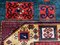 Großer afghanischer Vintage Kazak Teppich in Grün, Blau & Rot 8