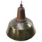Lámpara colgante industrial vintage esmaltada en marrón, Imagen 2
