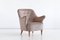 Swedish Taupe Velvet and Elm Armchair by Elsa Gullberg, 1930s, Image 1