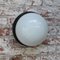 Vintage Industrial White Opaline Glass and Bakelite Sconce 8