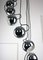 Vintage Chrome Eyeball Cascade Chandelier by Guzzini for Meblo, 1970s, Immagine 16