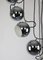 Vintage Chrome Eyeball Cascade Chandelier by Guzzini for Meblo, 1970s, Immagine 5