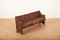 Antique Solid Wood Bench with Small Drawer 4