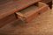 Antique Solid Wood Bench with Small Drawer, Image 11