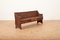 Antique Solid Wood Bench with Small Drawer, Image 5