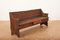Antique Solid Wood Bench with Small Drawer, Image 6
