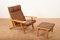 Vintage Model GE-375 Lounge Chair and Ottoman Set by Hans J. Wegner for Getama, 1960s, Set of 2, Image 3