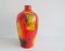 Große Vase in Rot, Gelb und Schwarz von Carstens Tönnieshof, 1970er 1