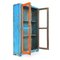 Blue and Orange Patinated Wood Display Cabinet 2