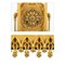 Rosewood Cathedral Clock & Branched Candleholders, Set of 3, Image 3