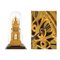 Rosewood Cathedral Clock & Branched Candleholders, Set of 3 2