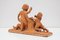19th Century Belgian Ceramic Sculpture with a Group of Playing Putti's 4