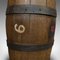 Antique Victorian English Oval Oak Coopered Whiskey Barrel 10