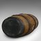 Antique Victorian English Oval Oak Coopered Whiskey Barrel 11