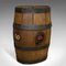 Barril de whisky de roble inglés antiguo victoriano ovalado, Imagen 8