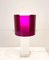 French Opaline and Purple Acrylic Glass Table Lamp by Boris Lacroix, 1960s 11