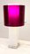 French Opaline and Purple Acrylic Glass Table Lamp by Boris Lacroix, 1960s 3