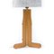Tripod Wood and Brass Table Lamp, 1980s, Image 3