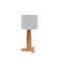 Tripod Wood and Brass Table Lamp, 1980s, Image 1
