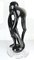 Large Art Deco Black Lacquered Wood, Chrome, and Silvered Pedestal Sculpture by Jean Lippert, 1940s 6