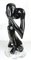 Large Art Deco Black Lacquered Wood, Chrome, and Silvered Pedestal Sculpture by Jean Lippert, 1940s 3