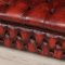 Rotes Vintage Leder Chesterfield Sofa mit geschlossenem Sitz, 1970er 6
