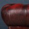 Vintage Red Leather Chesterfield Sofa with Button Down Seat, 1970s, Image 2