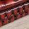 Rotes Vintage Leder Chesterfield Sofa mit geschlossenem Sitz, 1970er 12