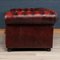 Rotes Vintage Leder Chesterfield Sofa mit geschlossenem Sitz, 1970er 19