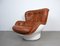 Mid-Century French Leather Swivel Lounge Chair by Michel Cadestin for Airborne International, 1970s 9