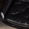 Vintage Italian Black Leather Lounge Chairs, 1970s, Set of 2 21