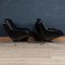 Vintage Italian Black Leather Lounge Chairs, 1970s, Set of 2 23