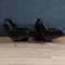 Vintage Italian Black Leather Lounge Chairs, 1970s, Set of 2, Image 23