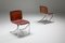 Leather and Chrome Model Jot Dining Chairs by Giotto Stoppino for Acerbis, 1970s, Set of 4, Image 5