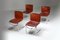 Leather and Chrome Model Jot Dining Chairs by Giotto Stoppino for Acerbis, 1970s, Set of 4, Immagine 4