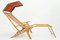Scandinavian Outdoor Folding Lounge Chair from Luchs, 1950s, Image 1