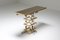 Vintage Brass and Chrome Duchise Console Table with Glass Top, 1970s 3
