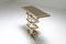 Vintage Brass and Chrome Duchise Console Table with Glass Top, 1970s 2