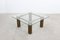 Large Italian Brassed Square Coffee Table from Skipper, 1970s 1