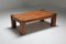 Mid-Century Rustic Solid Oak Coffee Table, 1960s, Image 3